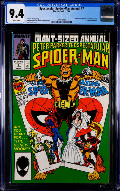 Spectacular Spider-Man Annual #7 CGC 9.4 - Marvel Comics 1986