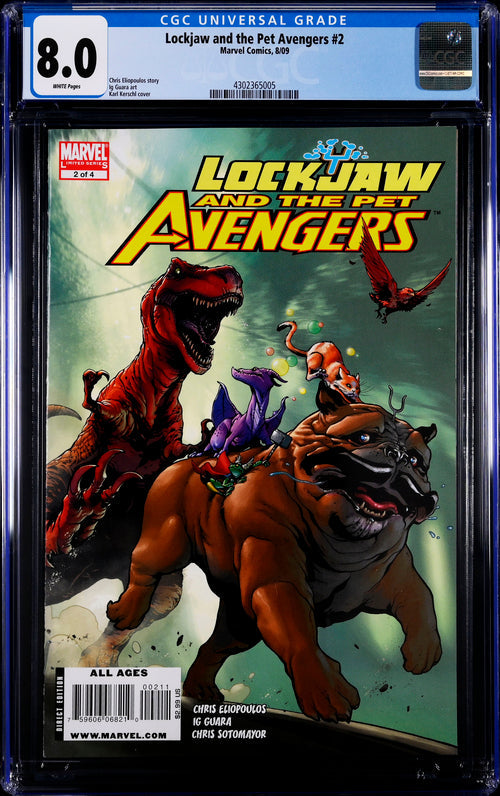 Lockjaw and the Pet Avengers #2 CGC 8.0 - Marvel Comics 8/09