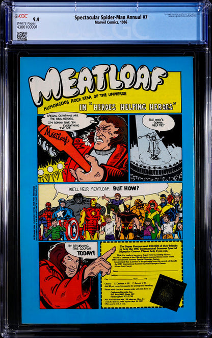Spectacular Spider-Man Annual #7 CGC 9.4 - Marvel Comics 1986