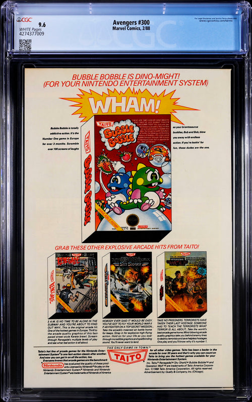 Avengers #300 CGC 9.6 - Marvel Comics 2/88