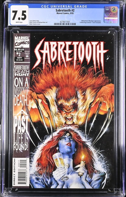 Sabretooth #2 CGC 7.5 - Marvel Comics 9/93