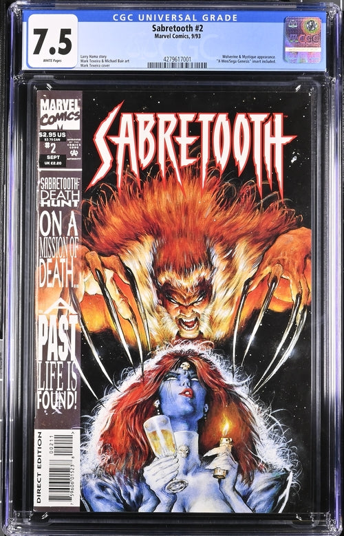 Sabretooth #2 CGC 7.5 - Marvel Comics 9/93