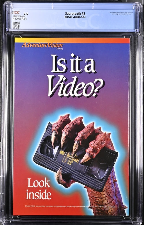 Sabretooth #2 CGC 7.5 - Marvel Comics 9/93