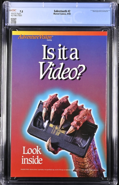 Sabretooth #2 CGC 7.5 - Marvel Comics 9/93