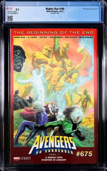 Mighty Thor #700 Lenticular Cover CGC 9.2 -Marvel Comics 12/17