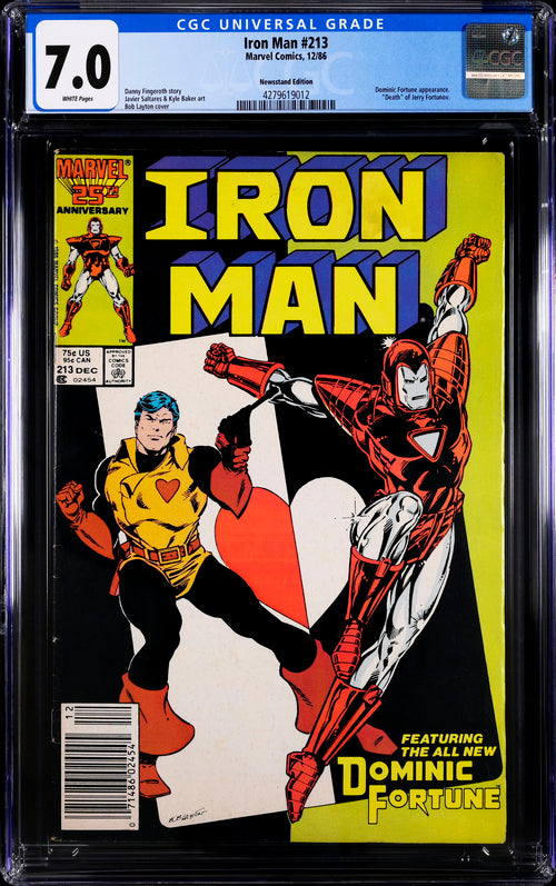 Iron Man #213 Newsstand Edition CGC 7.0 - Marvel Comics 12/86