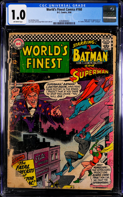 World's Finest Comics #160 CGC 1.0 - DC Comics 9/66