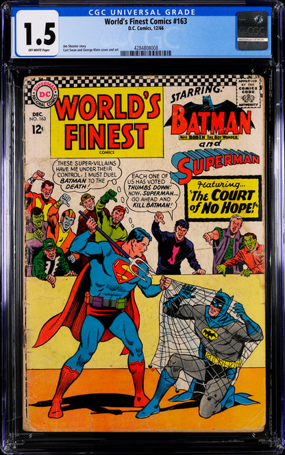 World's Finest Comics #163 CGC 1.5 - DC Comics 12/66