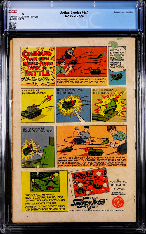 Action Comics #340 CGC 0.5 - DC Comics 8/66