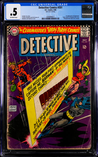 Detective Comics #351 CGC 0.5 - DC Comics 5/66