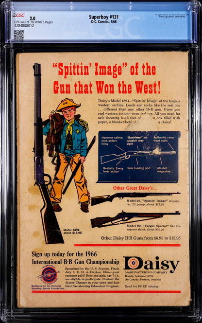 Superboy #131 CGC 2.0 - DC Comics 7/66