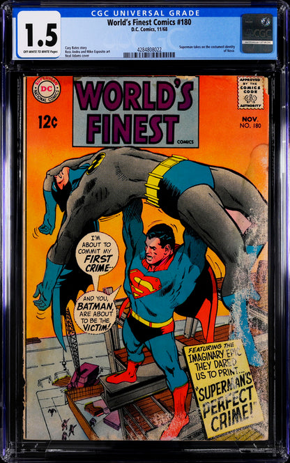 World's Finest Comics #180 CGC 1.5 - DC Comics 11/68