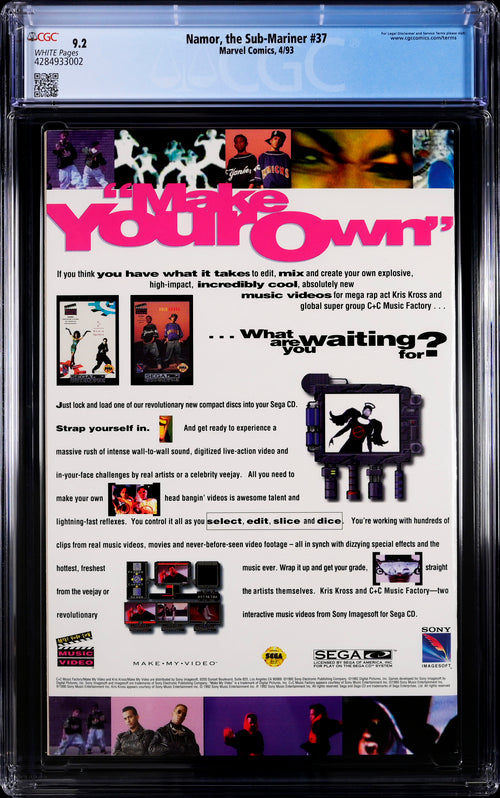 Namor, the Sub-Mariner #37  CGC 9.2 - Marvel Comics 4/93