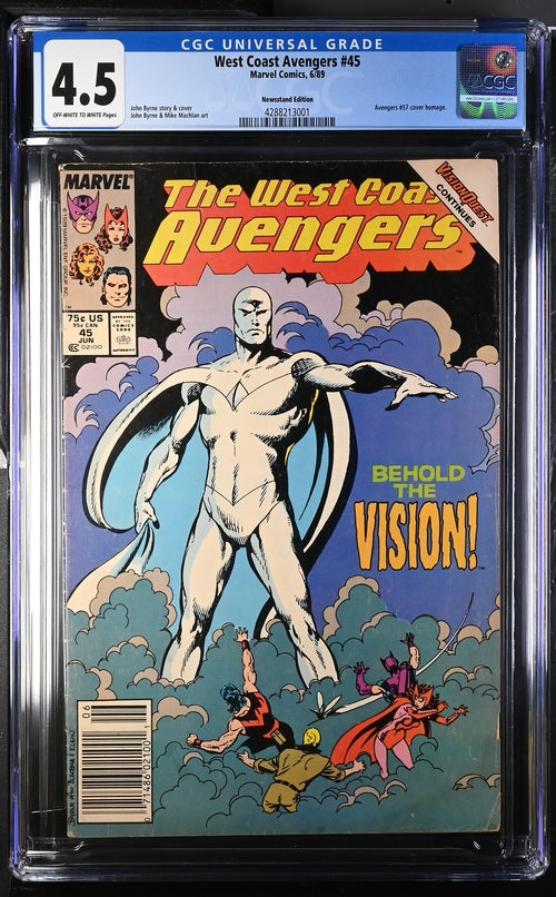 West Coast Avengers #45 Newsstand Edition CGC 4.5 - Marvel Comics 6/89