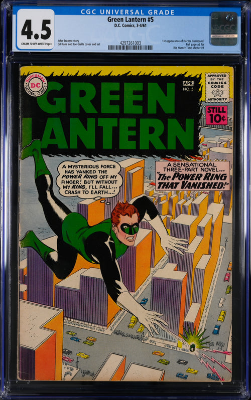 Green Lantern #5 CGC 4.5 - DC Comics 3-4/61
