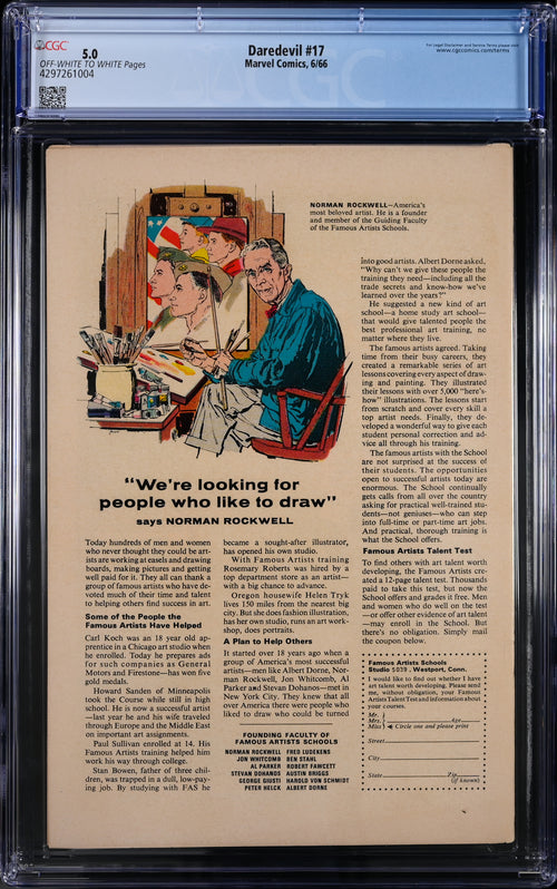 Daredevil #17 CGC 5.0 - Marvel Comics 6/66