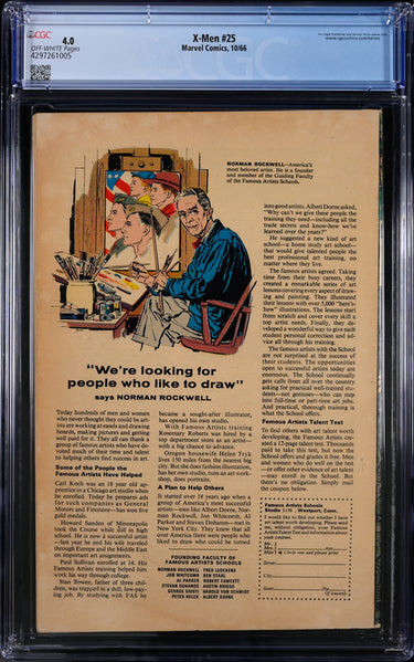 X-Men #25  CGC 4.0 - Marvel Comics 10/66