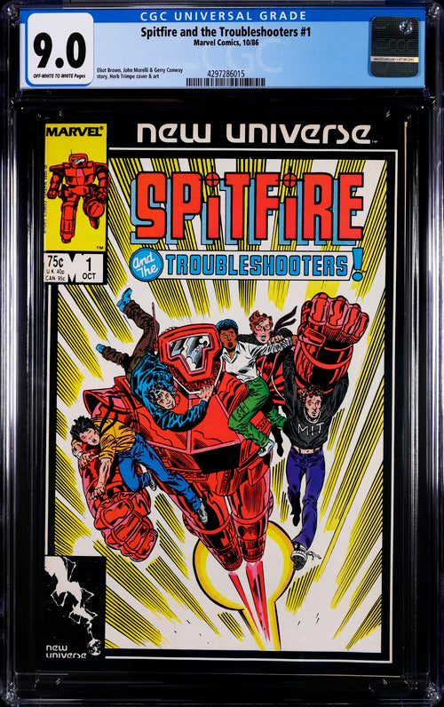 Spitfire and the Troubleshooters #1 CGC 9.0 - Marvel Comics 10/86