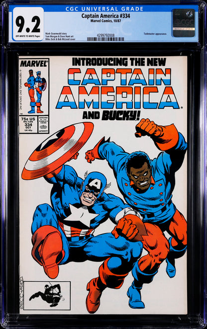 Captain America #334 CGC 9.2 - Marvel Comics 10/87
