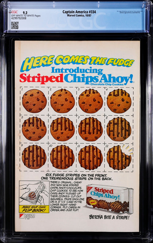 Captain America #334 CGC 9.2 - Marvel Comics 10/87