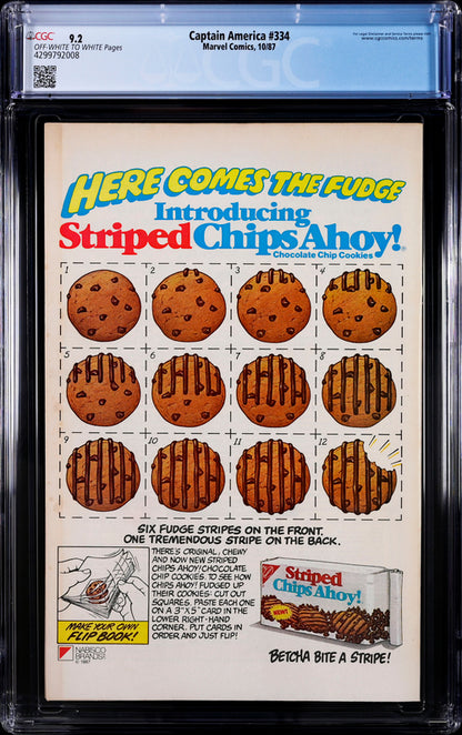 Captain America #334 CGC 9.2 - Marvel Comics 10/87