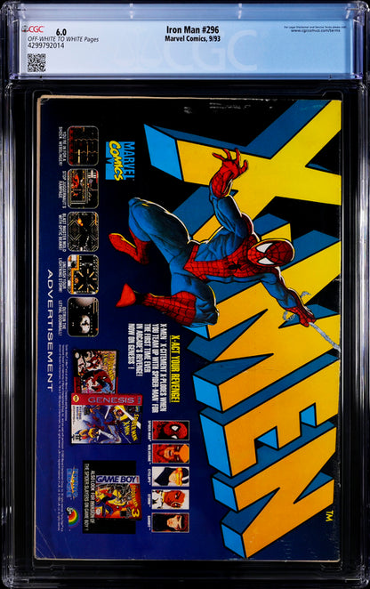 Iron Man #296 CGC 6.0 - Marvel Comics 9/93