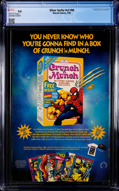 Silver Surfer v3 #94 CGC 9.0 - Marvel Comics 7/94