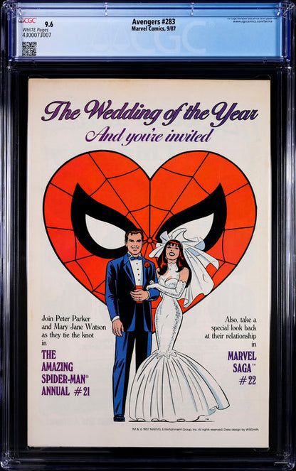 Avengers #283 CGC 9.6 - Marvel Comics 9/87