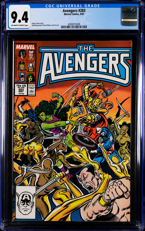 Avengers #283 CGC 9.4 - Marvel Comics 9/87