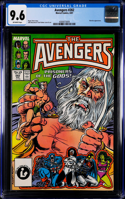 Avengers #282 CGC 9.6 - Marvel Comics 8/87