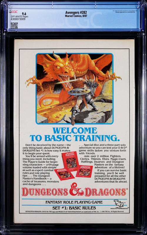 Avengers #282 CGC 9.6 - Marvel Comics 8/87