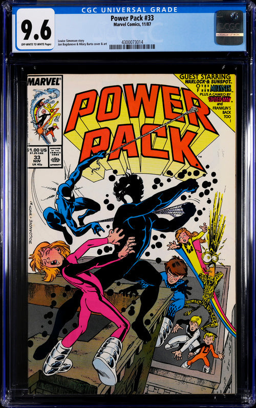 Power Pack #33 CGC 9.6 - Marvel Comics 11/87