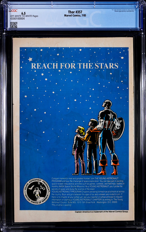Thor #357 CGC 6.5 - Marvel Comics 7/85