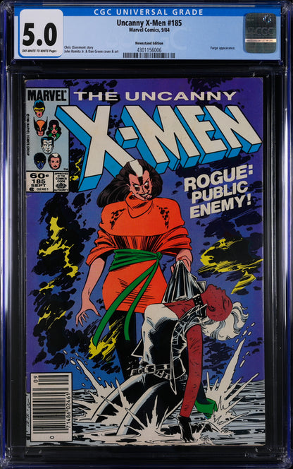 Uncanny X-Men #185 Newsstand Edition CGC 5.0 - Marvel Comics 9/84