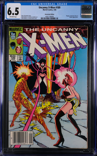 Uncanny X-Men #189 Newsstand Edition CGC 6.5 - Marvel Comics 1/85