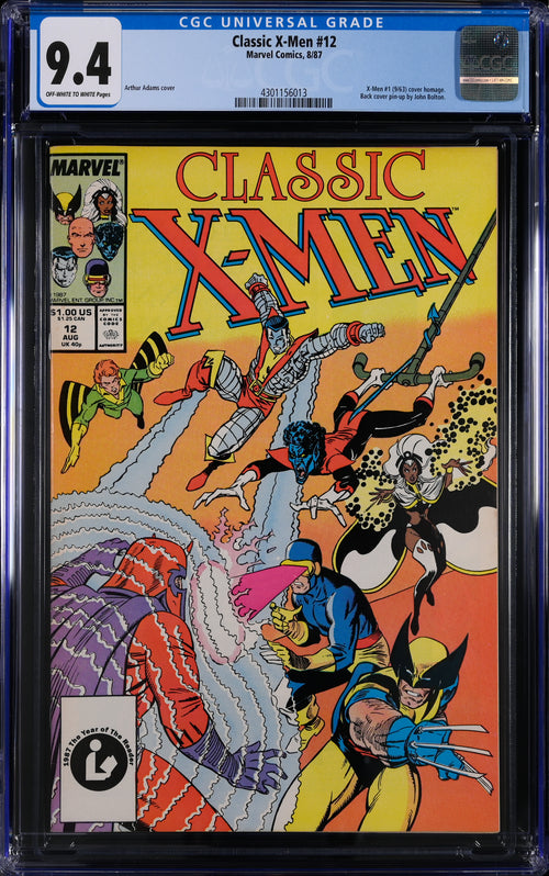 Classic X-Men #12 CGC 9.4 - Marvel Comics 8/87