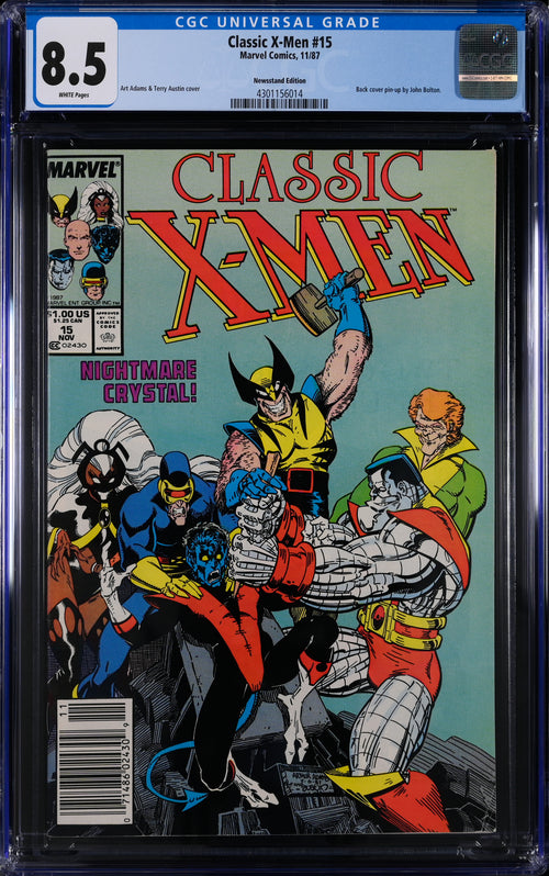 Classic X-Men #15 Newsstand Edition CGC 8.5 - Marvel Comics 11/87