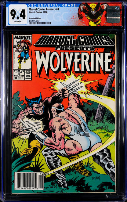 Marvel Comics Presents #4 CGC 9.4 - Marvel Comics 1988