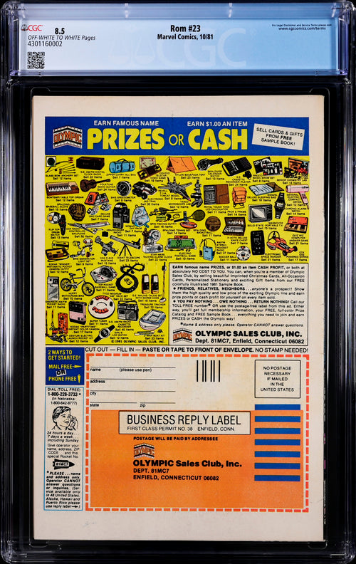 Rom #23 CGC 8.5 - Marvel Comics 10/81