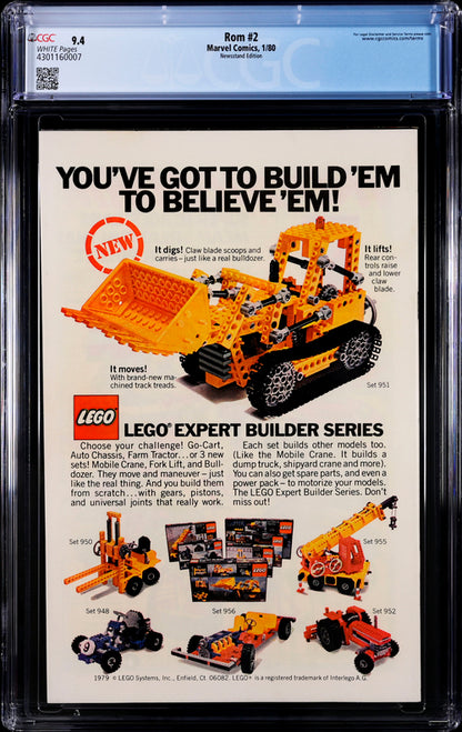 Rom #2 Newsstand Edition CGC 9.4 - Marvel Comics 1/80