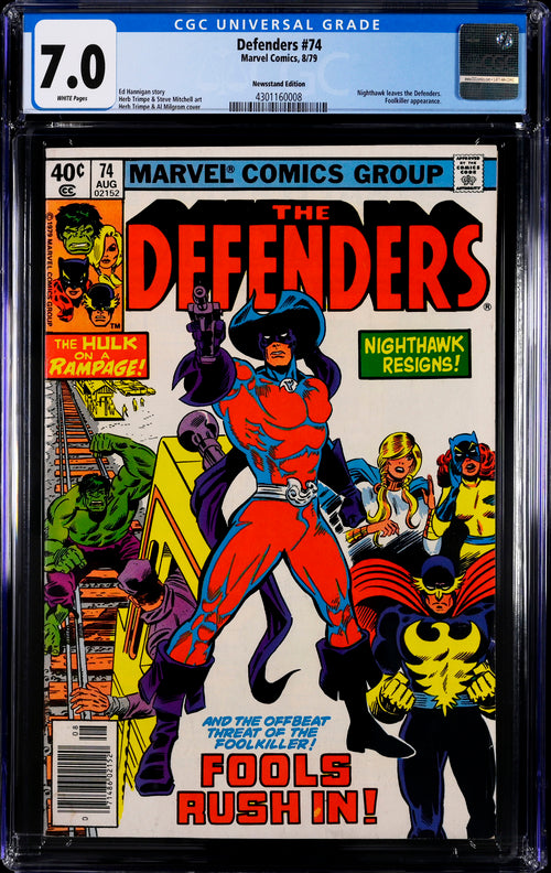 Defenders #74 Newsstand Edition CGC 7.0 - Marvel Comics 8/79