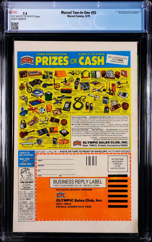 Marvel Two-In-One #55 Newsstand Edition CGC 7.5 - Marvel Comics 9/79