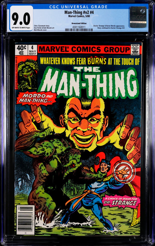 Man-Thing v2 #4 Newsstand Edition CGC 9.0 - Marvel Comics 5/80
