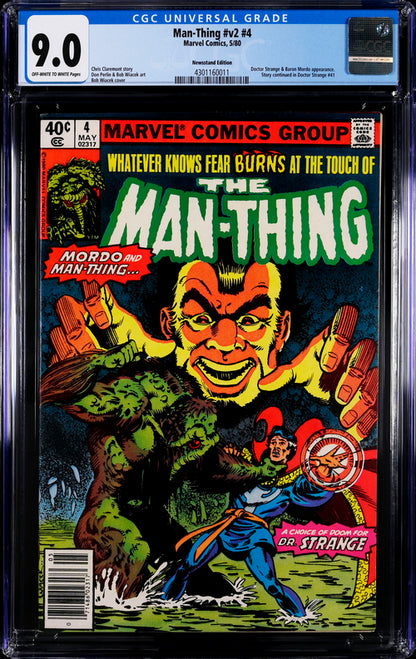 Man-Thing v2 #4 Newsstand Edition CGC 9.0 - Marvel Comics 5/80