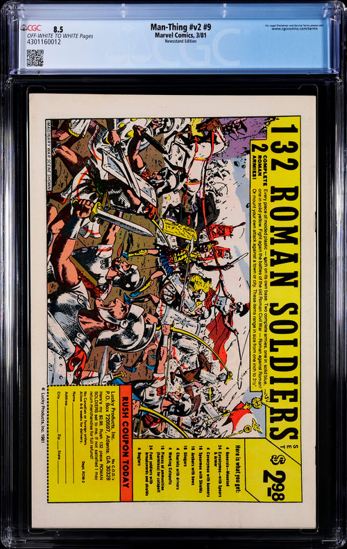 Man-Thing v2 #9 Newsstand Edition CGC 8.5 - Marvel Comics 3/81