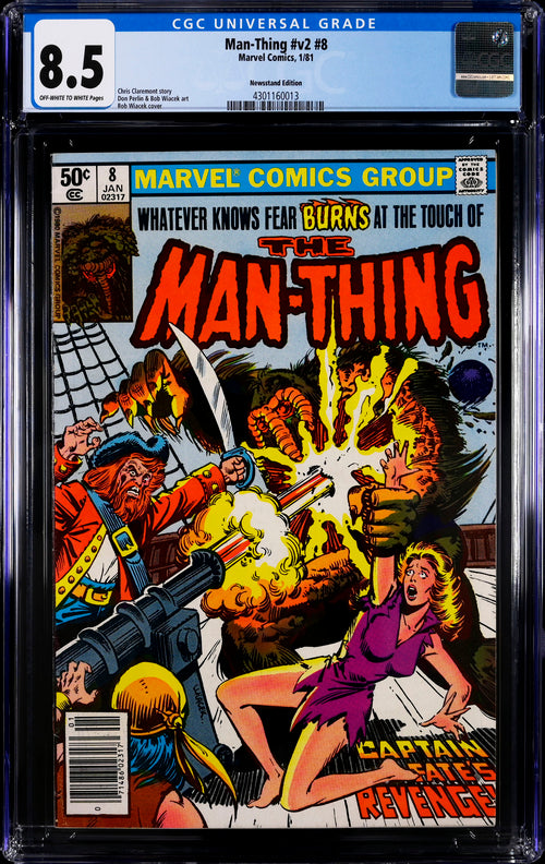 Man-Thing v2 #8 Newsstand Edition CGC 8.5 - Marvel Comics 1/81