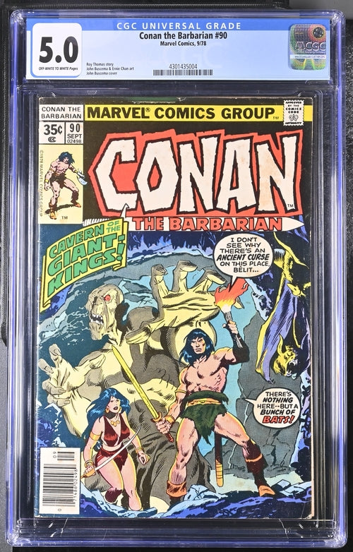 Conan the Barbarian #90 CGC 5.0 - Marvel Comics 9/78