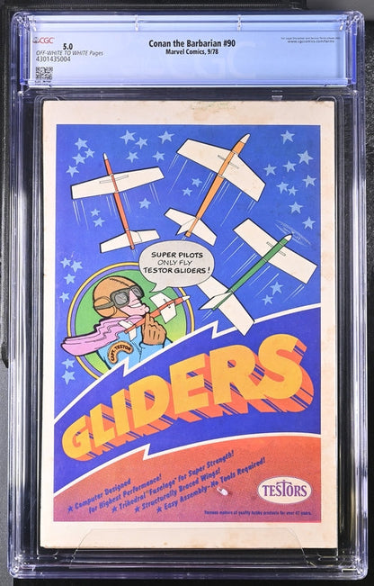 Conan the Barbarian #90 CGC 5.0 - Marvel Comics 9/78