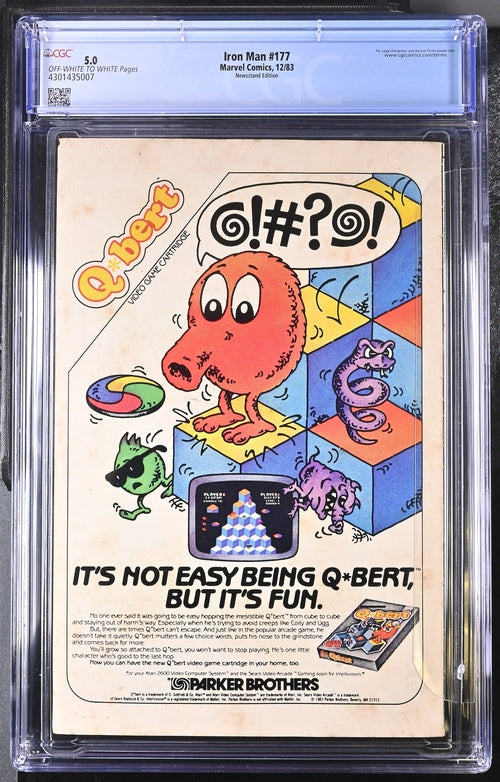 Iron Man #177 Newsstand Edition CGC 5.0 - Marvel Comics 12/83