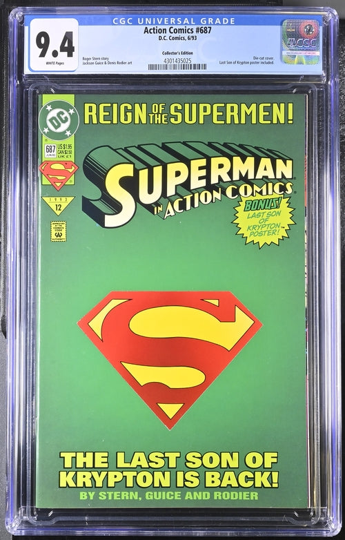 Action Comics #687 Collector's Edition CGC 9.4 - DC Comics 6/93